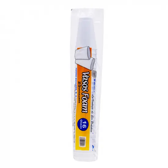 VASO FOAMS 16 OZ  25 UDS