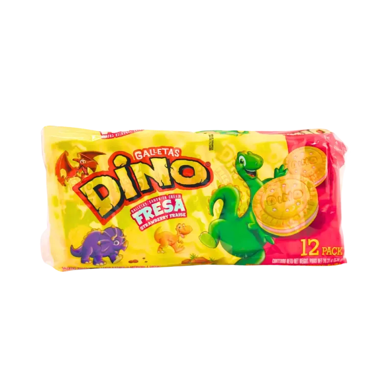 GALLETA DINO DE FRESA  UD