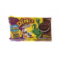 GALLETA DINO DE  CHOCOLATE 12 UDS