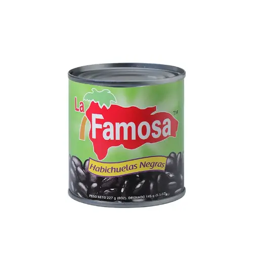 HABICHUELAS NEGRAS LA FAMOSA 8 OZ