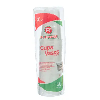 VASO PLASTICO PLATIFAR 10 OZ 50 UDS