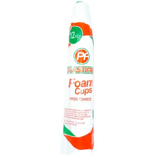 VASOS FOAMS 12 OZ  25 UDS