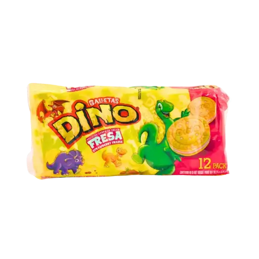 GALLETA DINO DE FRESA  UD